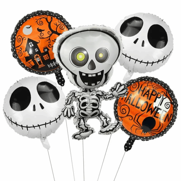 Paquete con 5 Globos para DecoraciÃ³n DÃ­a de Muertos