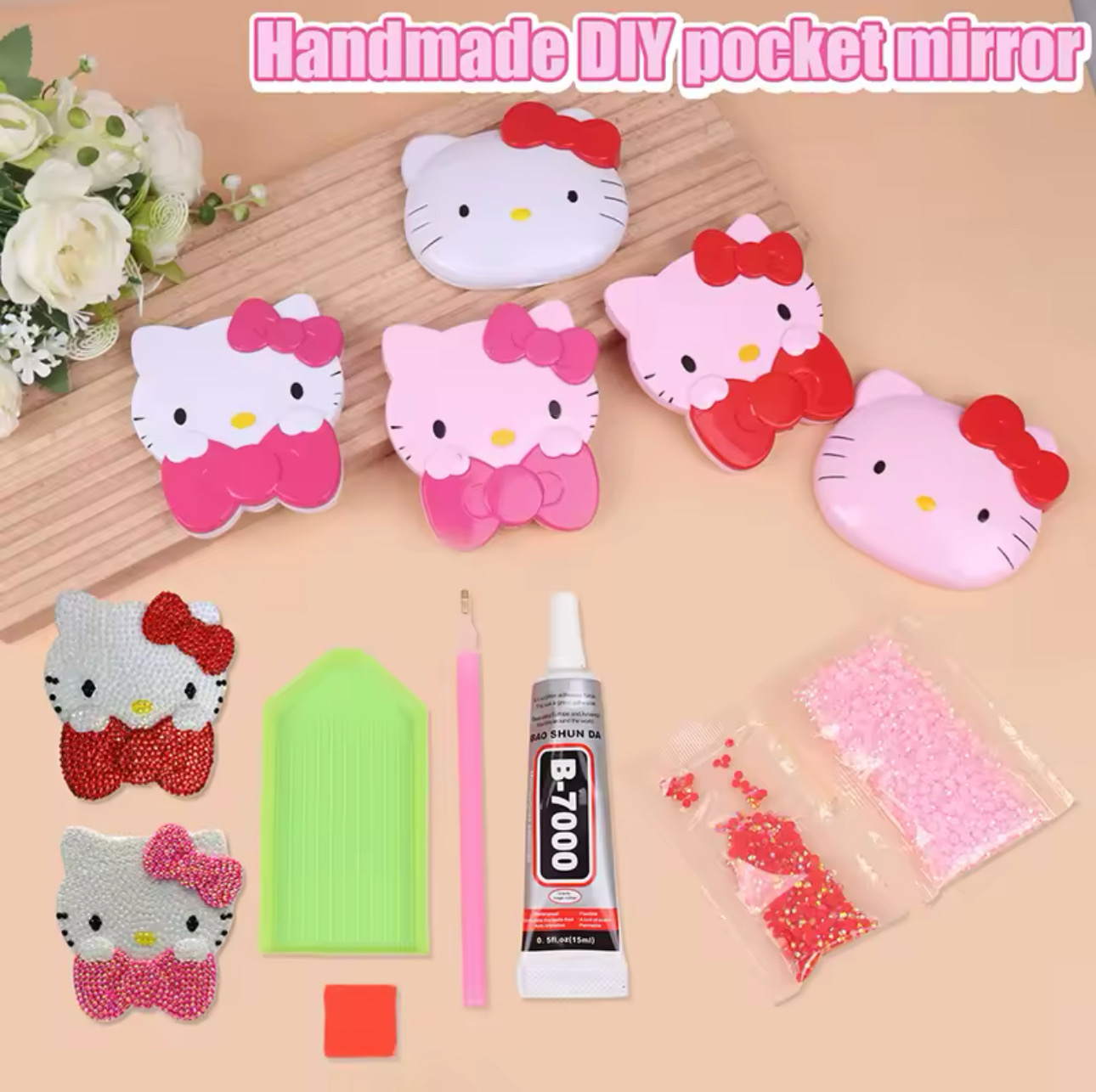 Espejo Hello Kitty Diamond Painting