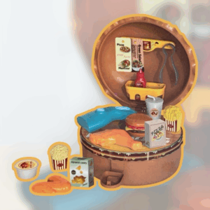 Estuche de hamburguesa 3 en 1 con accesorios de fast food