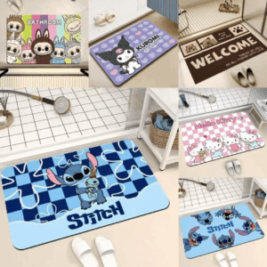 Tapete salida de baÃ±o de personajes 1 pieza se envÃ­a surtido el DiseÃ±o al azahar