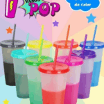 10 piezas Vaso MÃ¡gico cambia de color con agua frÃ­a o caliente